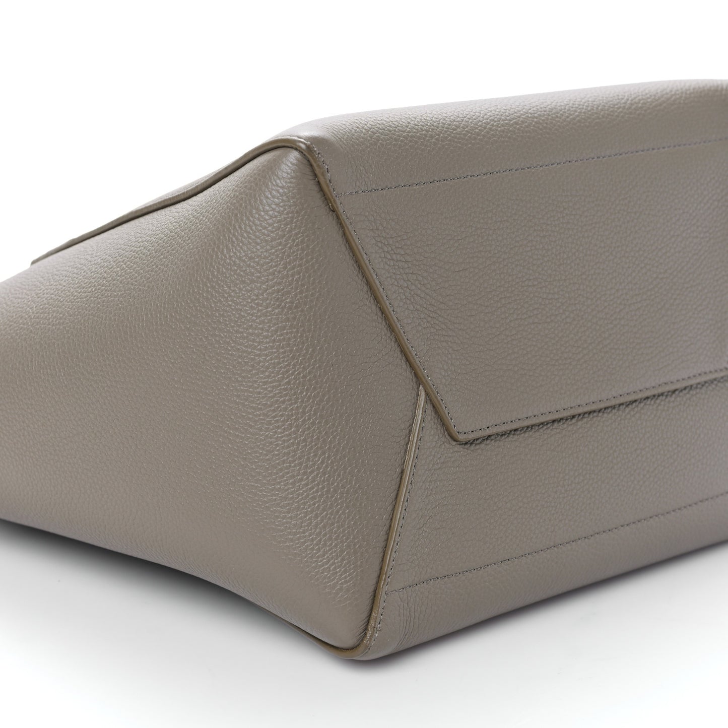 Soft Grained Calfskin Sangle Bucket Bag Taupe