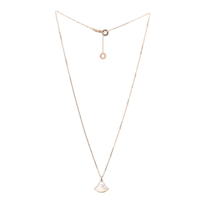 Bulgari 18K Rose Gold Diamond Mother of Pearl Small Divas' Dream Pendant Necklace 3 of 6