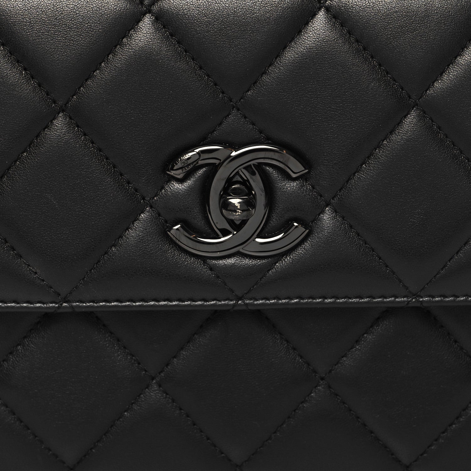 Chanel Lambskin Quilted Small Trendy CC Dual Handle Flap Bag So Black 9 of 12