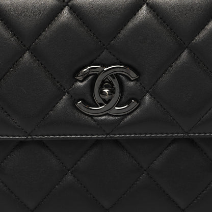 Chanel Lambskin Quilted Small Trendy CC Dual Handle Flap Bag So Black 9 of 12