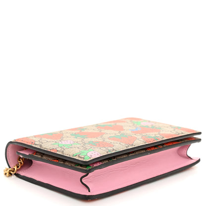 Gucci GG Supreme Monogram Strawberry Chain Wallet 4 of 13