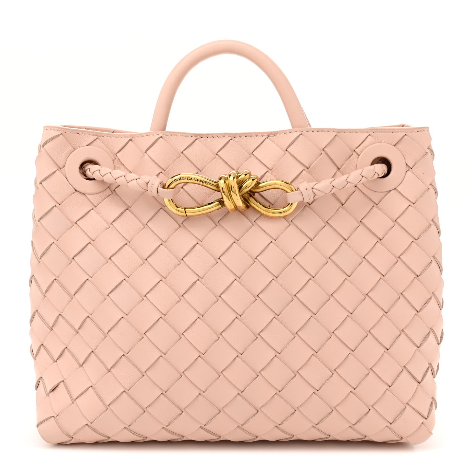 Bottega Veneta Nappa Intrecciato Small Andiamo Shoulder Bag Nude 1 of 10
