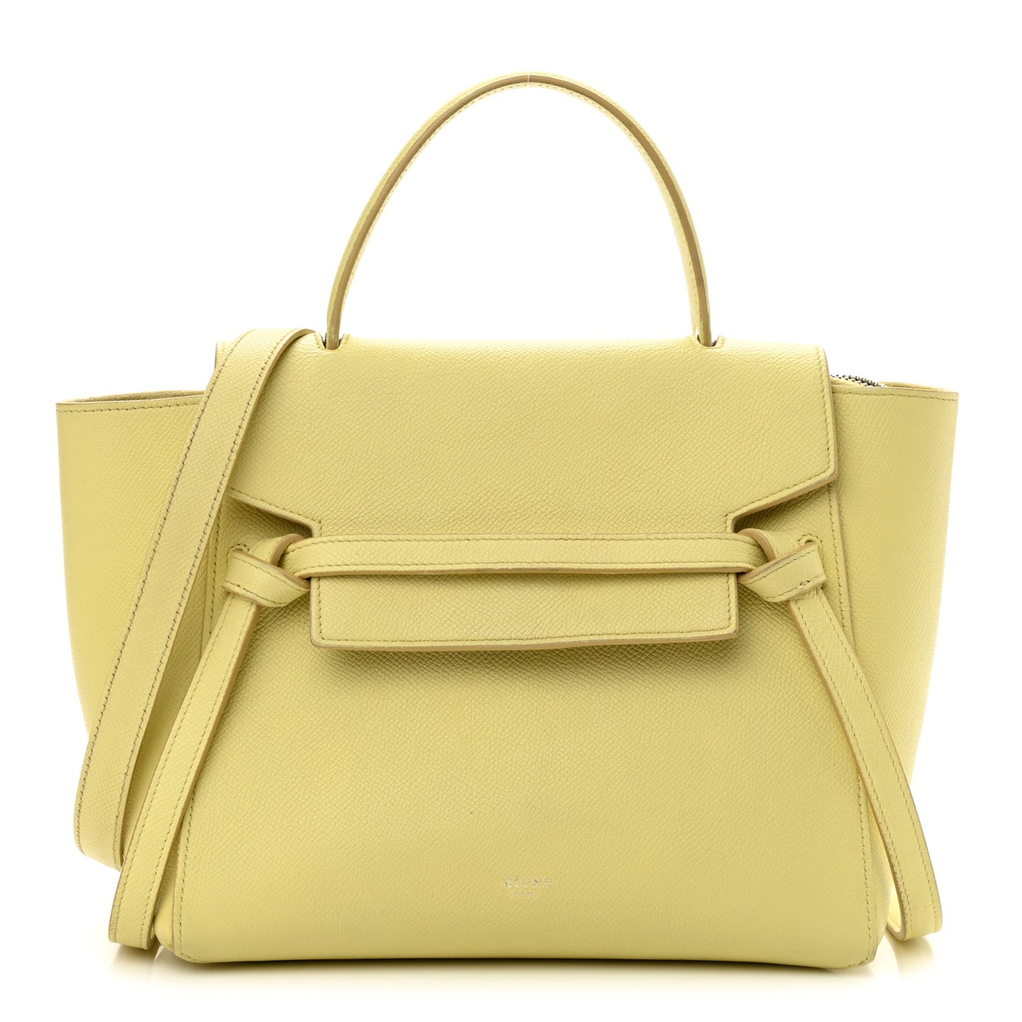 Grained Calfskin Micro Belt Bag Bergamote
