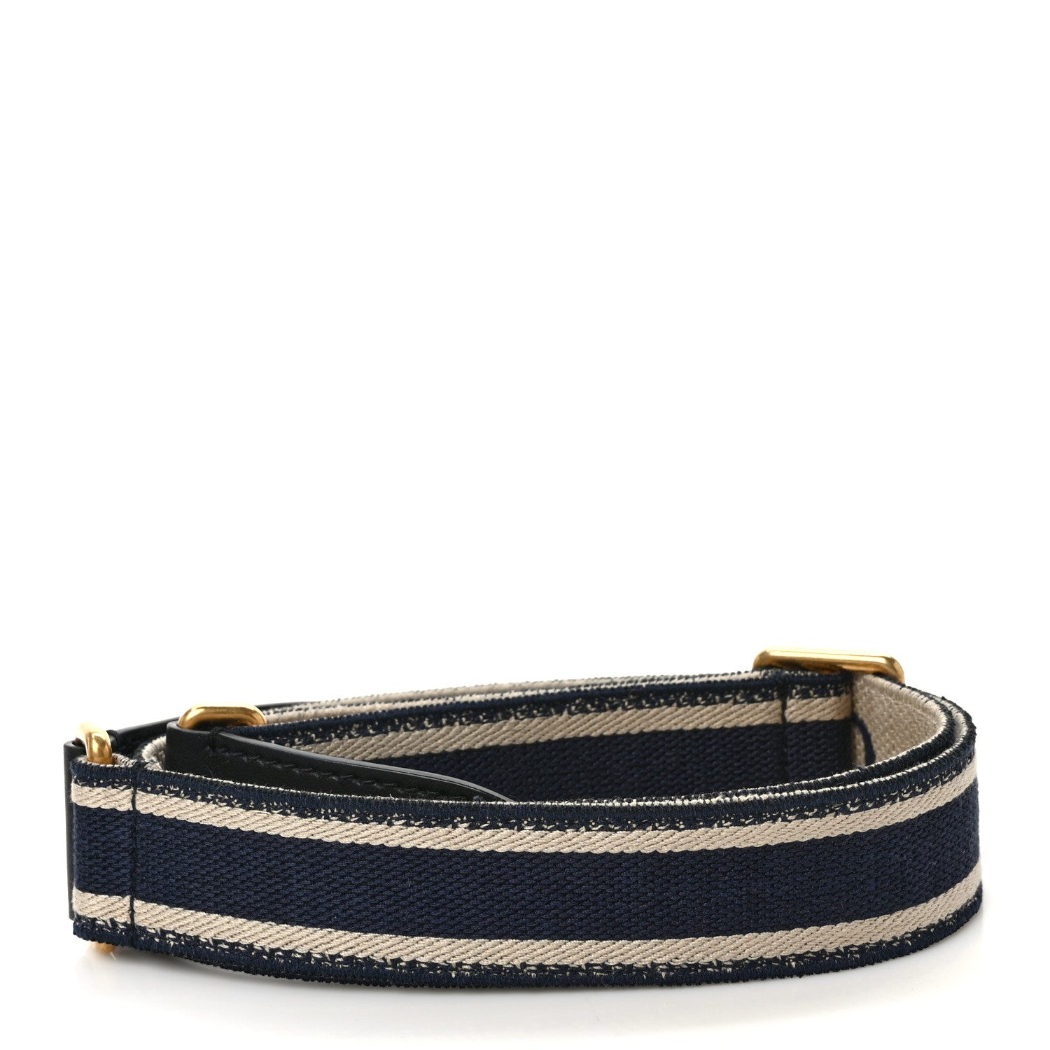 Christian Dior Canvas Embroidered Shoulder Strap Blue 2 of 5