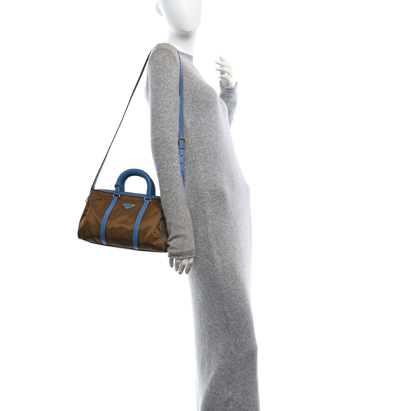 Re-Nylon Saffiano Medium Re-Edition 1978 Top Handle Bag Sughero Wave