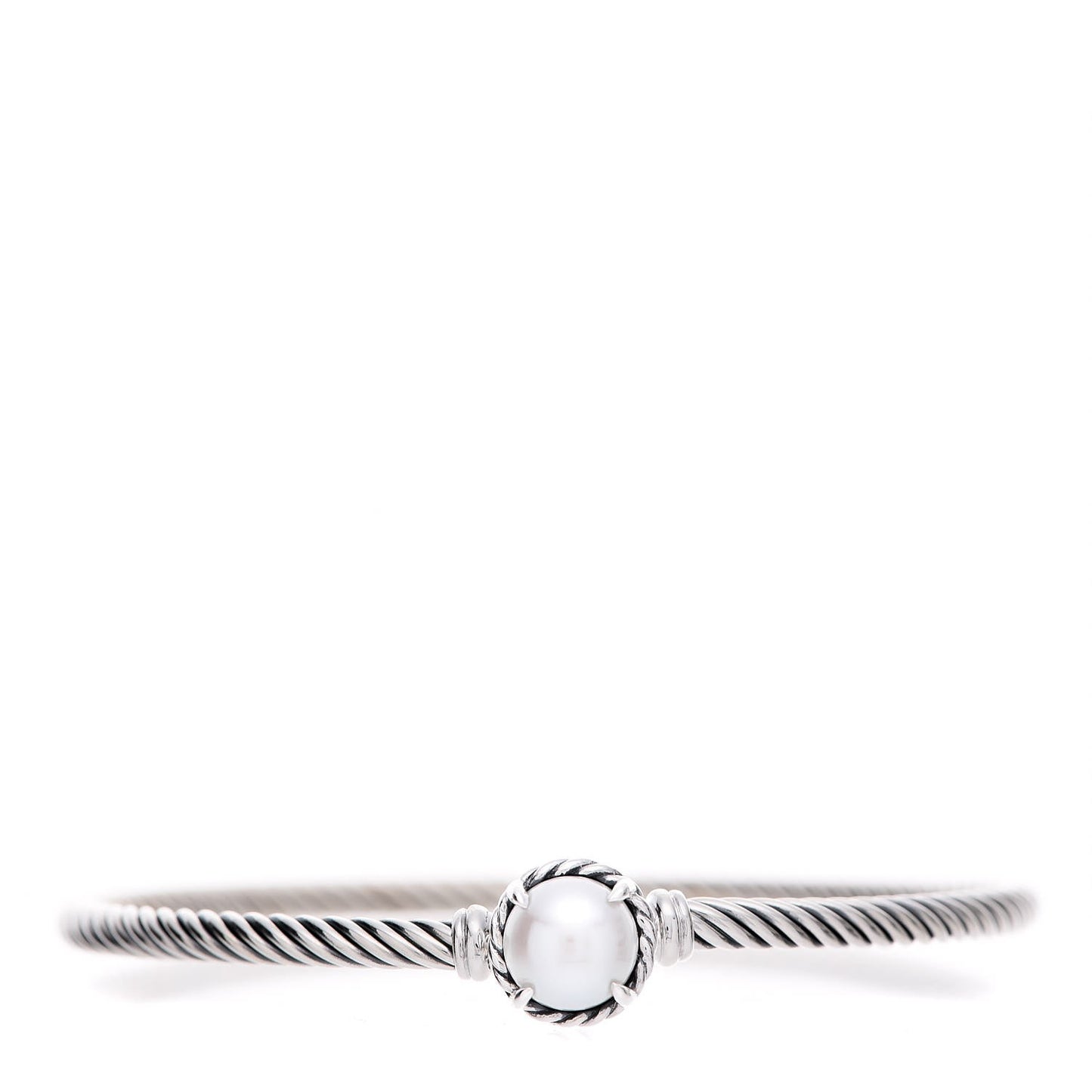 Sterling Silver Pearl 3mm Chatelaine Bracelet