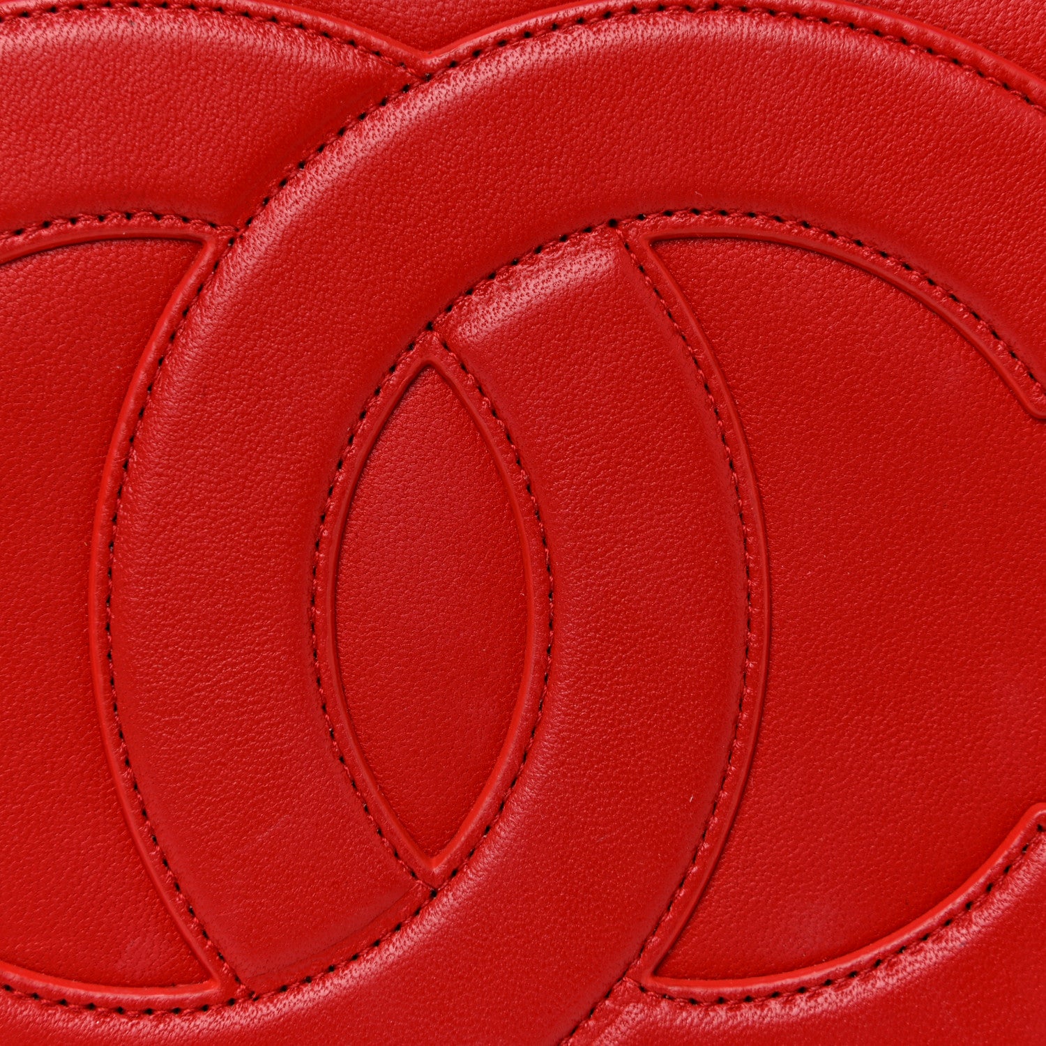 Chanel Lambskin CC Mania Flap Bag Red 7 of 11