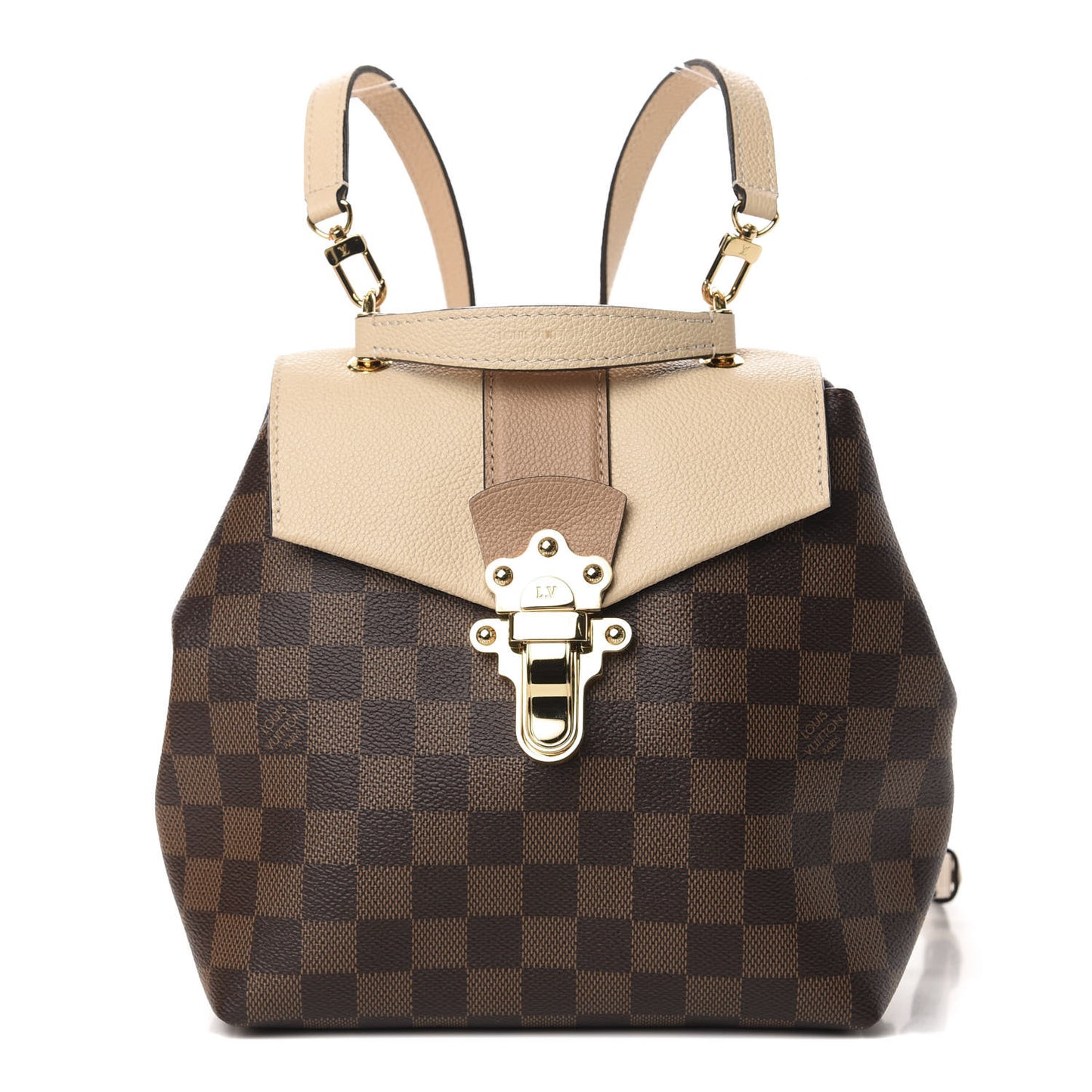 Damier Ebene Clapton Backpack Creme