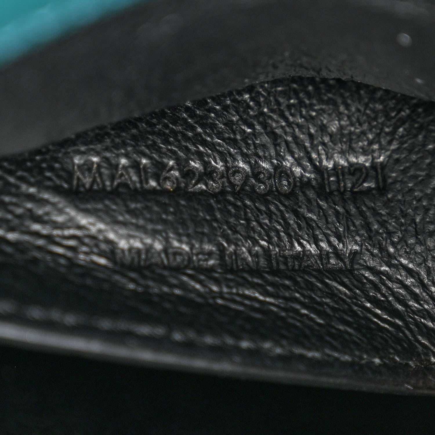 Saint Laurent Grain de Poudre Mini Classic Monogram Cassandra Top Handle Teal 7 of 11