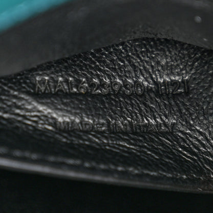 Saint Laurent Grain de Poudre Mini Classic Monogram Cassandra Top Handle Teal 7 of 11