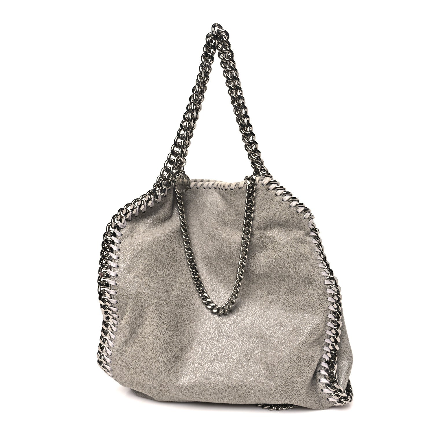 Stella McCartney Shaggy Deer Mini Falabella Fold Over Tote Light Grey 1 of 9