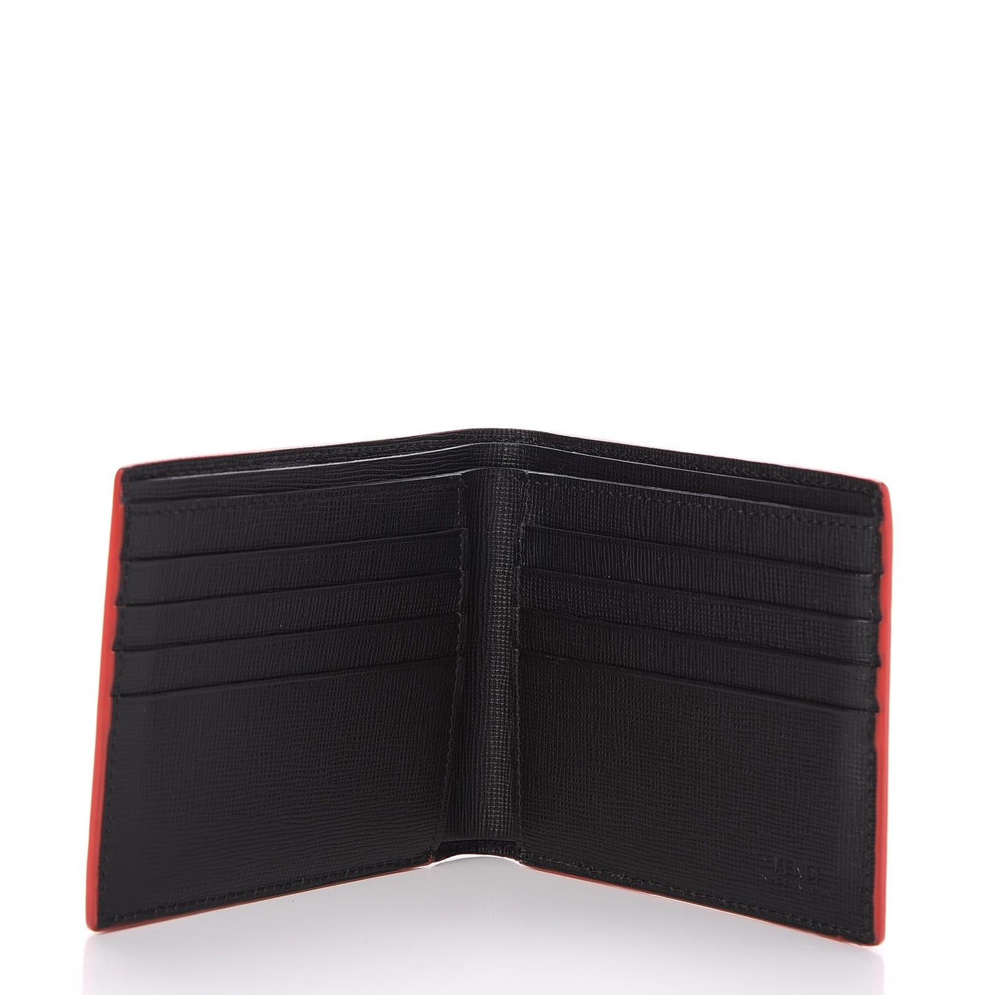 Vitello Elite Flamingo Lightning Monster Eyes Bi-Fold Wallet Rosso White Black