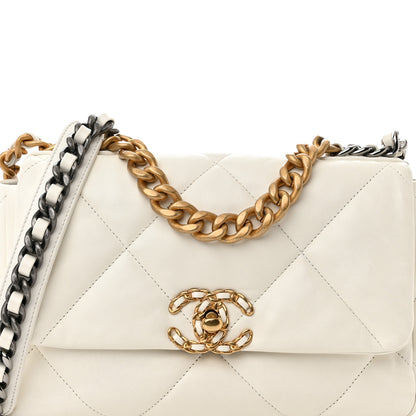 Chanel Lambskin Quilted Medium Chanel 19 Flap White 8 of 11
