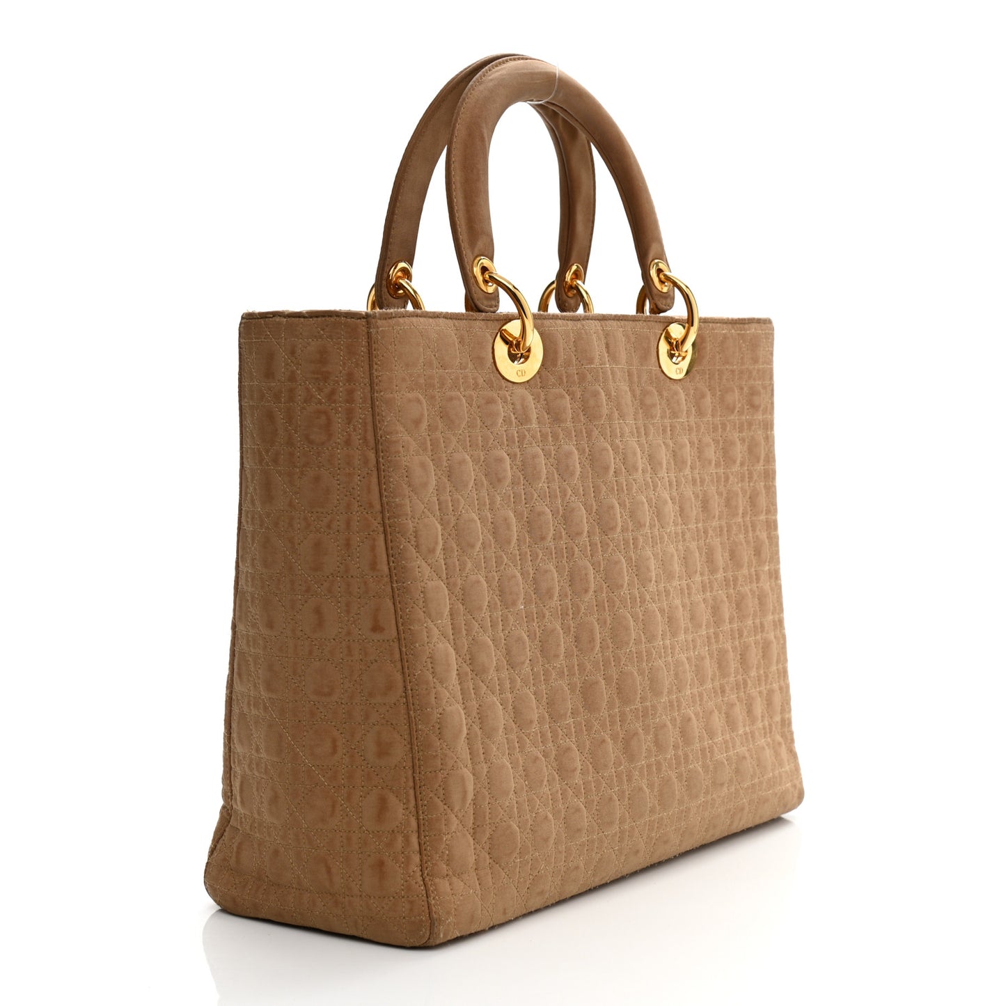 Nylon Cannage Large Lady Dior Tan