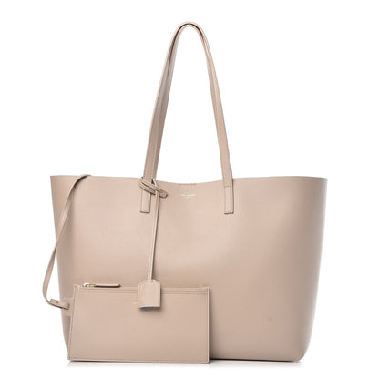 Saint Laurent Calfskin Large Shopping Tote Natural 1 of 10