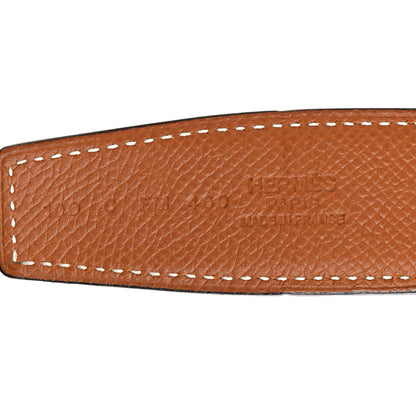 Hermes Epsom 32mm Guilloche H Belt 100 Rouge H Gold 5 of 5