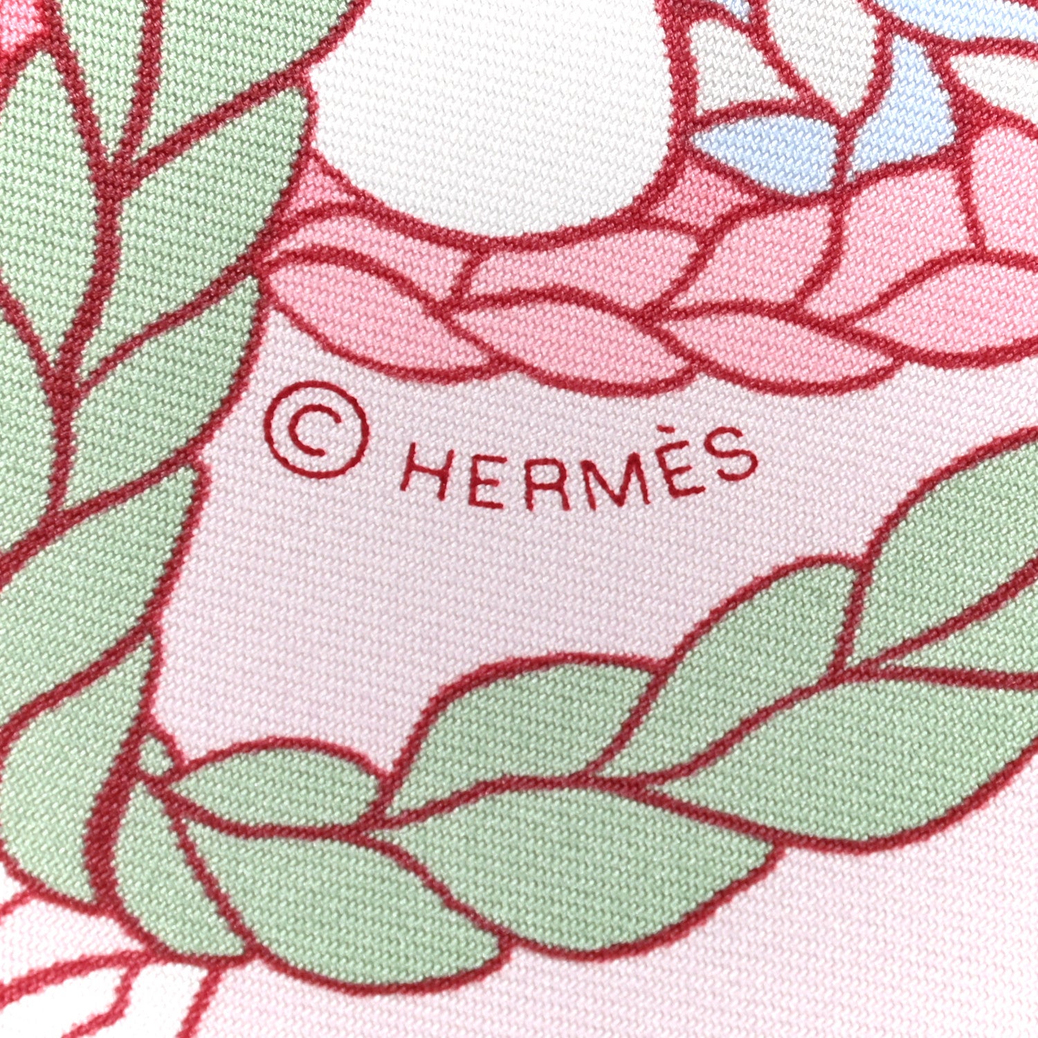 Hermes Silk Le Timbalier Scarf 90 Rose Pale Vert Amande 3 of 4