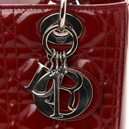 Christian Dior Patent Cannage Medium Lady Dior Red 11 of 15