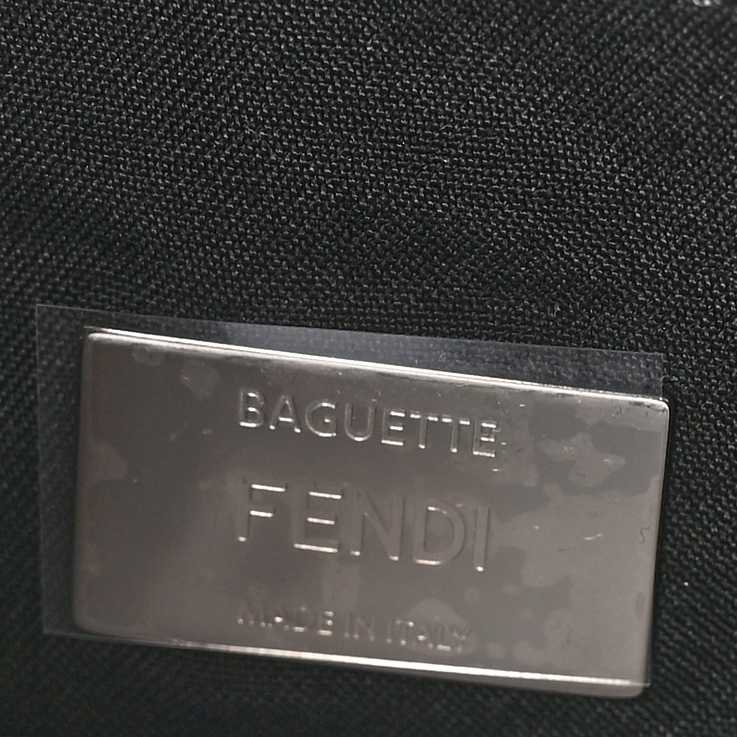Fendi Fabric Jacquard F Paillettes Vitello Cover FF 1974 Embroidered Baguette Tobacco Moro Argento 6 of 10