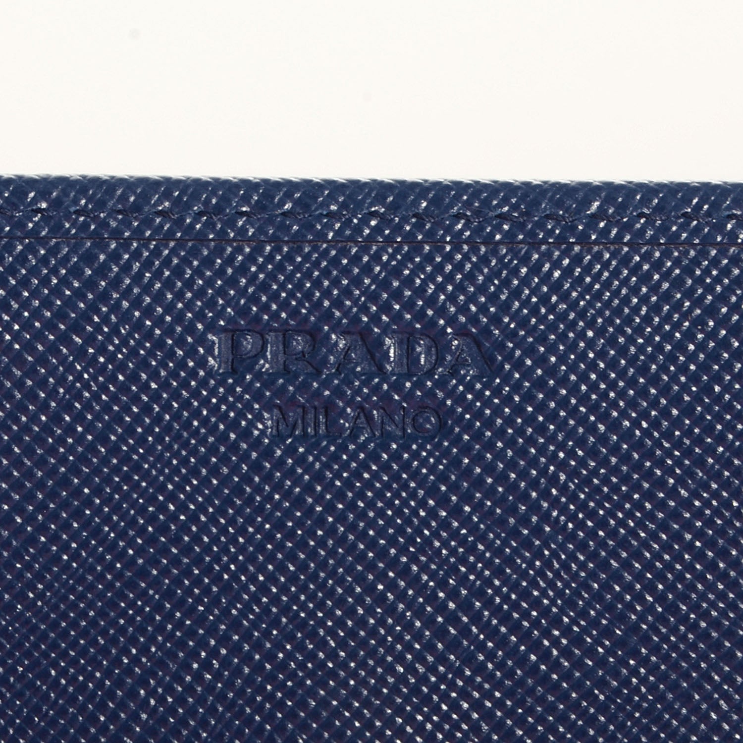 Prada Saffiano Metal Continental Flap Wallet Cobalto 6 of 9