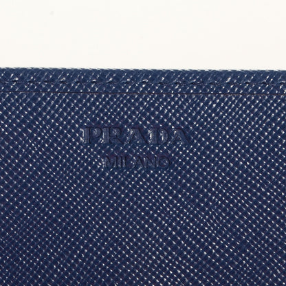 Prada Saffiano Metal Continental Flap Wallet Cobalto 6 of 9