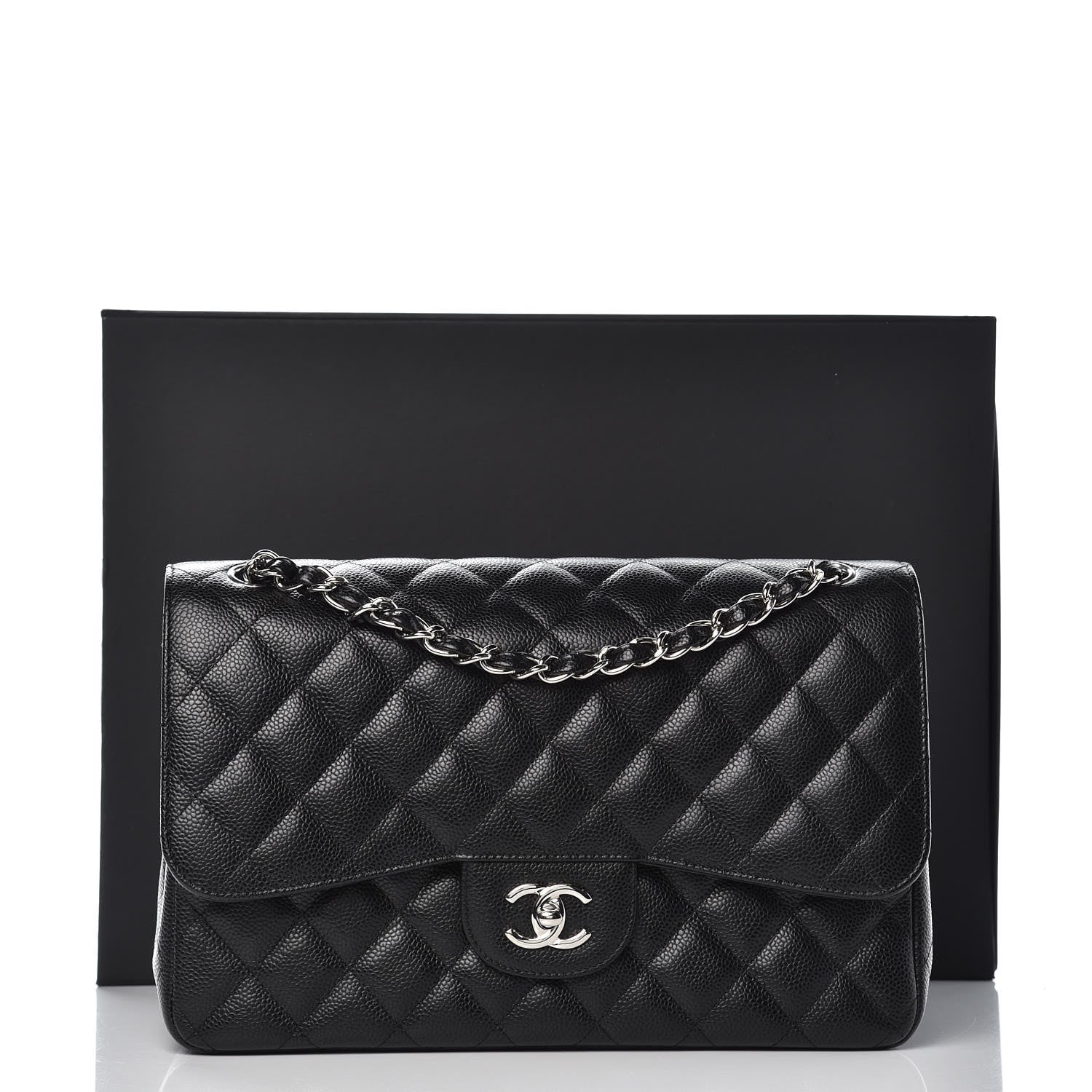 Chanel Caviar Quilted Jumbo Double Flap Black 8 of 8