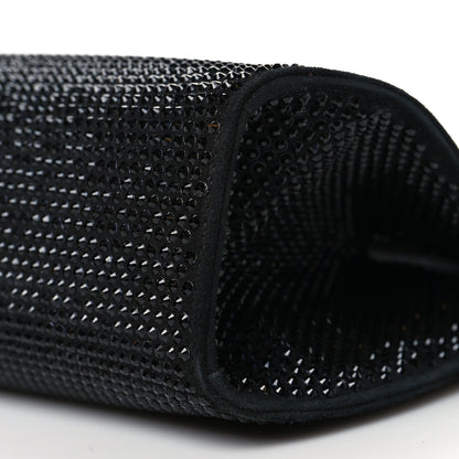 Salvatore Ferragamo Suede Crystal Embellished Mini Wanda Top Handel Black 9 of 10