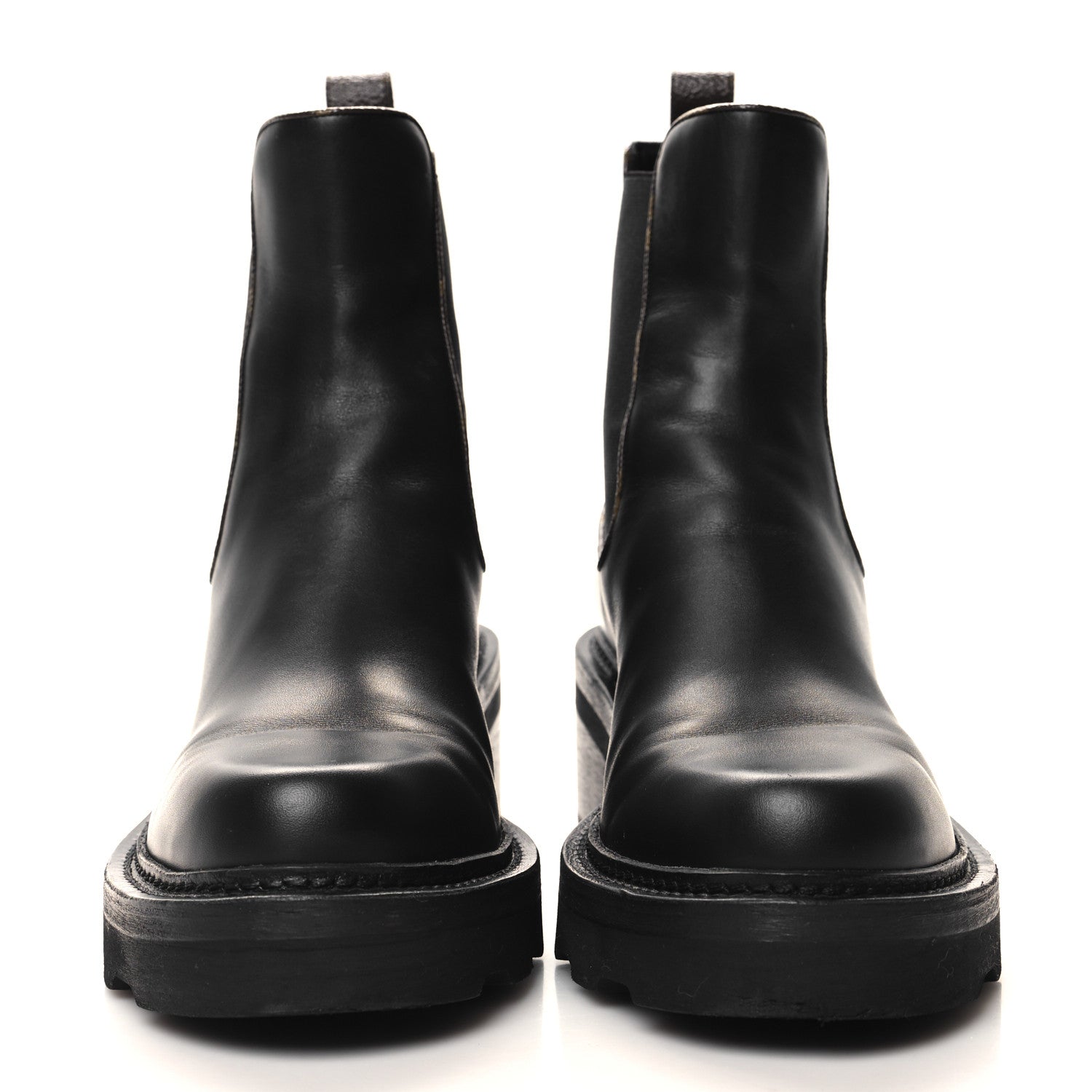 Louis Vuitton Calfskin Monogram Beaubourg Ankle Boots 39.5 Black 2 of 8