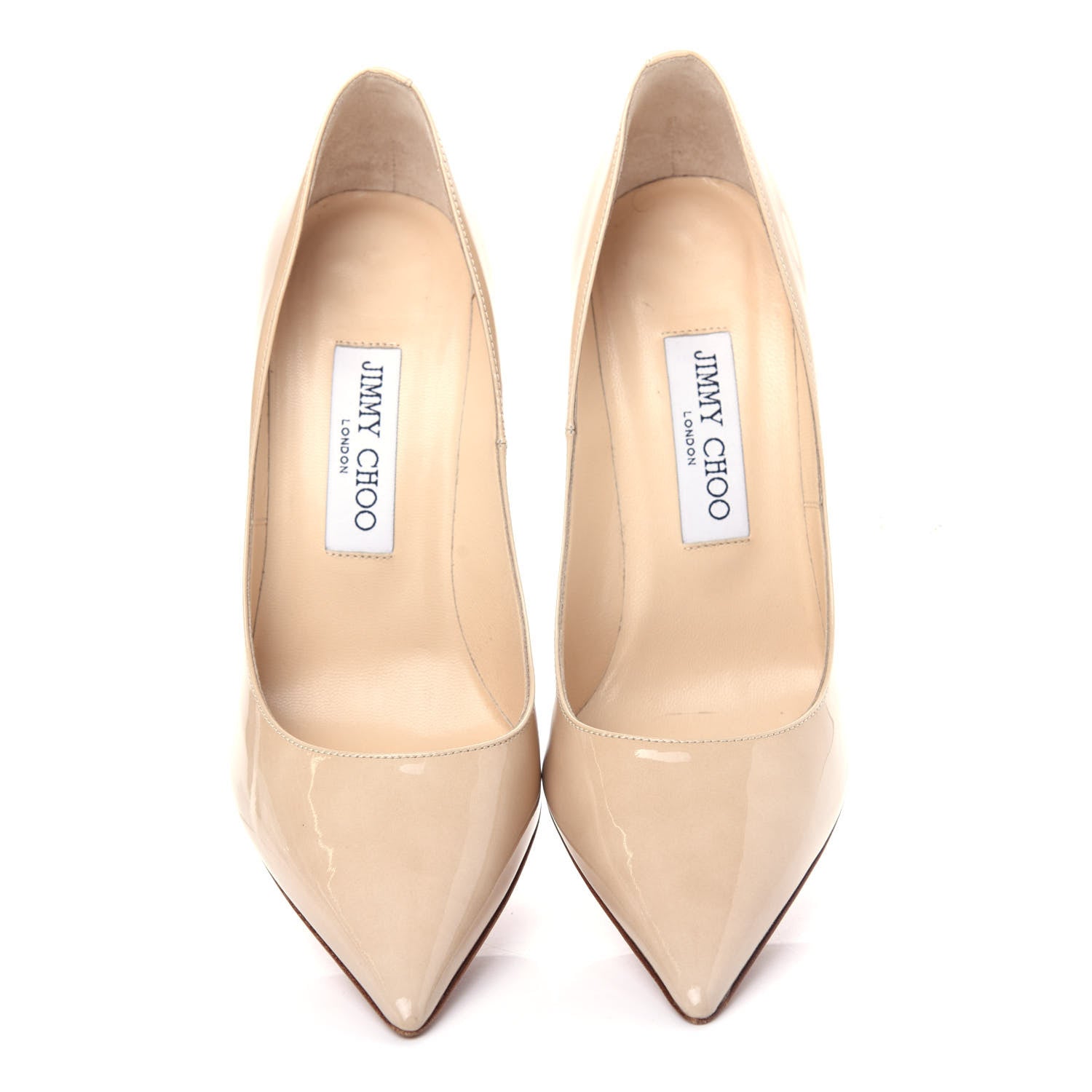 Jimmy Choo Patent Anouk 100 Pumps 37.5 Nude 5 of 9