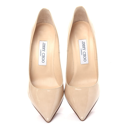 Jimmy Choo Patent Anouk 100 Pumps 37.5 Nude 5 of 9