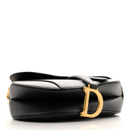 Christian Dior Grained Calfskin Saddle Bag Black 4 of 10