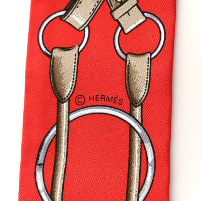 Hermes Silk Jumping Twilly Rouge Vif Caramel 3 of 4