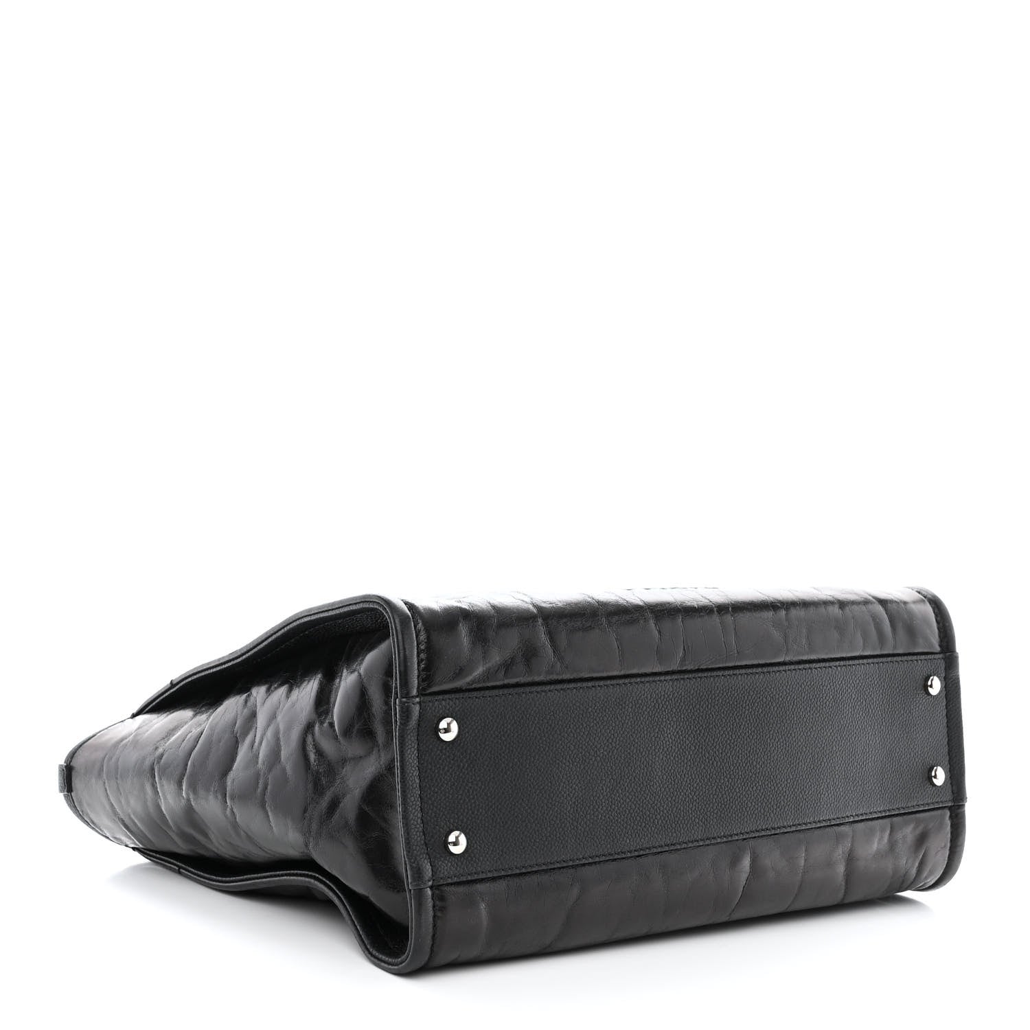 Chanel Glazed Calfskin Small Deauville Tote Black 4 of 11