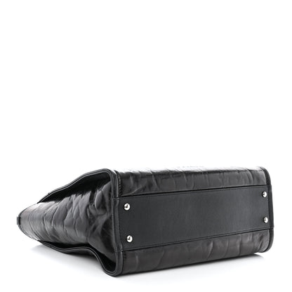 Chanel Glazed Calfskin Small Deauville Tote Black 4 of 11