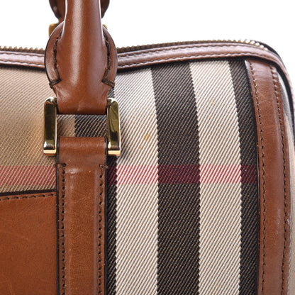 Burberry House Check Medium Alchester Bowling Bag Tan 13 of 20