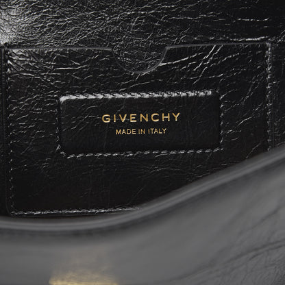 Givenchy Creased Patent Calfskin Medium ID Flap Black 6 of 9