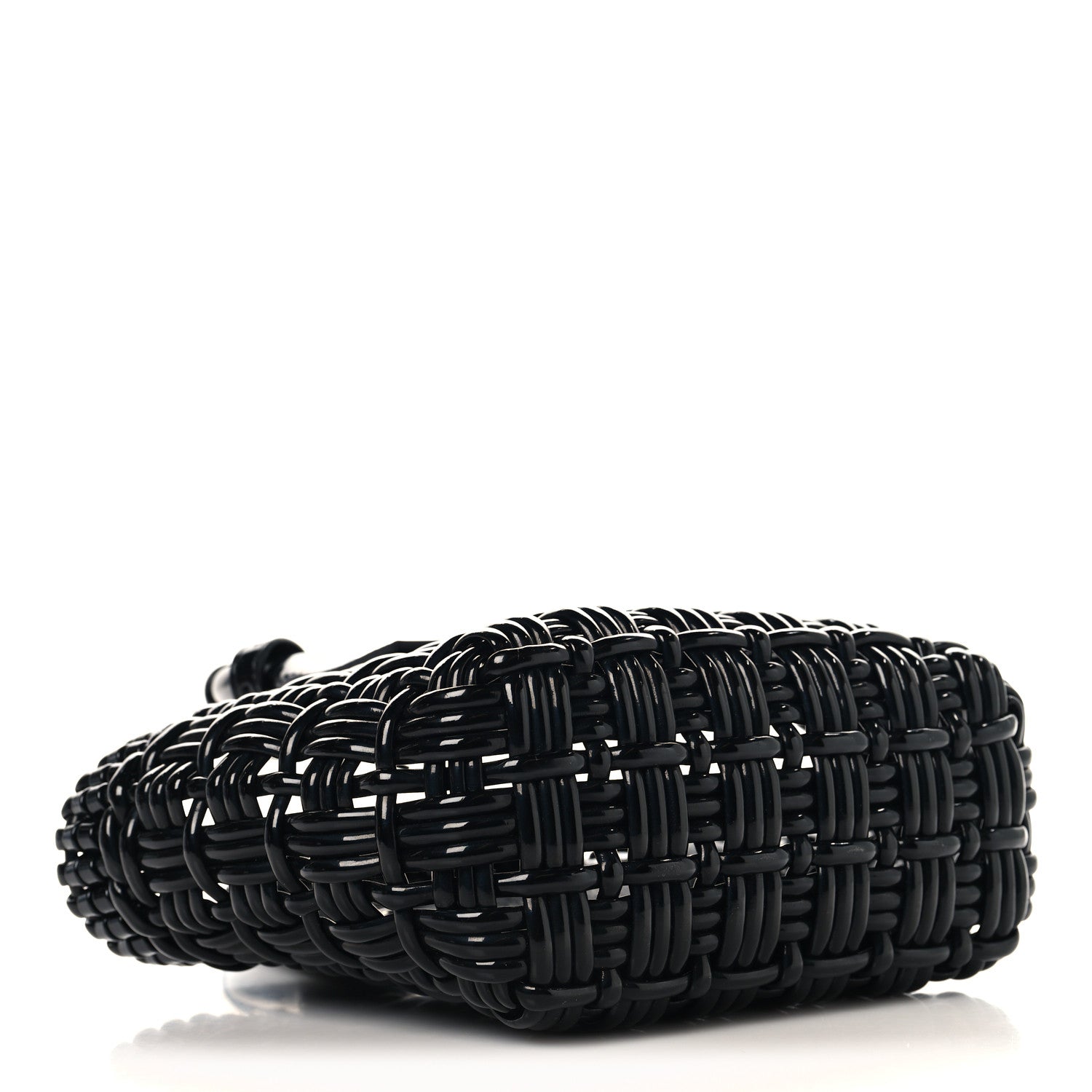 Balenciaga Faux Calfskin Braided Varnished XXS Bistro Basket Black 4 of 10