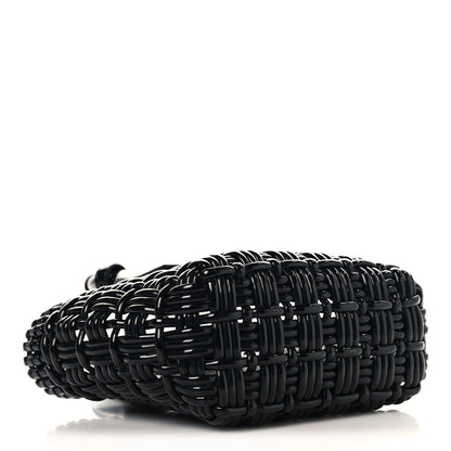 Balenciaga Faux Calfskin Braided Varnished XXS Bistro Basket Black 4 of 10