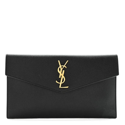 Saint Laurent Grain De Poudre Uptown Pouch Black 1 of 7
