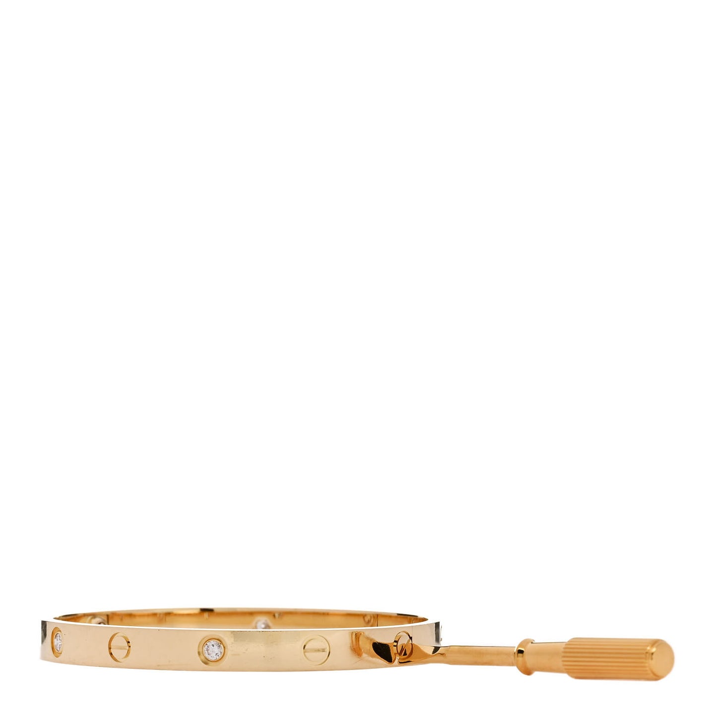 18K Yellow Gold 4 Diamond LOVE Bracelet 18