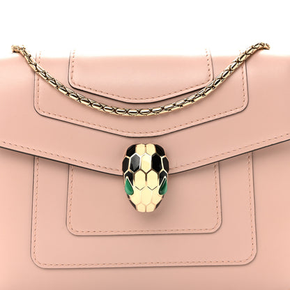 Bulgari Calfskin Small Serpenti Forever Snake Strap Crossbody Bag Light Pink 8 of 10