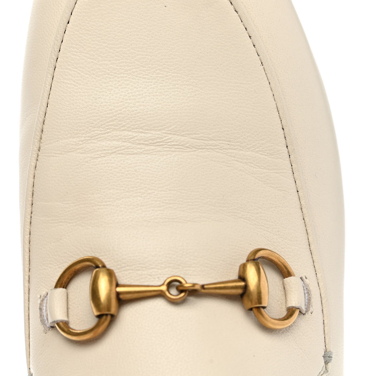 Lambskin Womens Brixton Horsebit Loafers 35.5 Mystic White