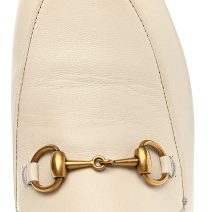 Gucci Lambskin Womens Brixton Horsebit Loafers 35.5 Mystic White 9 of 12