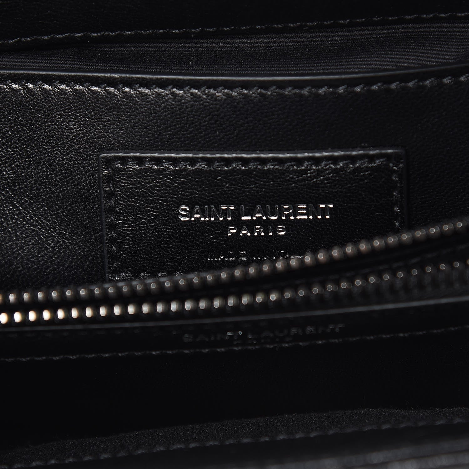 Saint Laurent Sheepskin Matelasse Chevron Monogram Medium College Bag Black 5 of 11