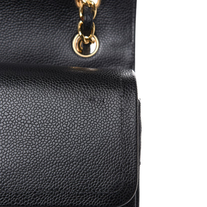 Chanel Caviar Quilted Jumbo Double Flap Black 11 of 13