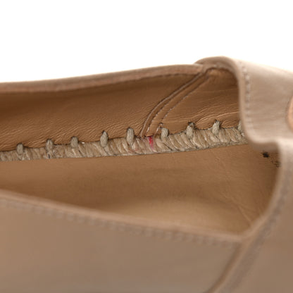 Chanel Lambskin CC Espadrilles 39 Beige Black 9 of 16