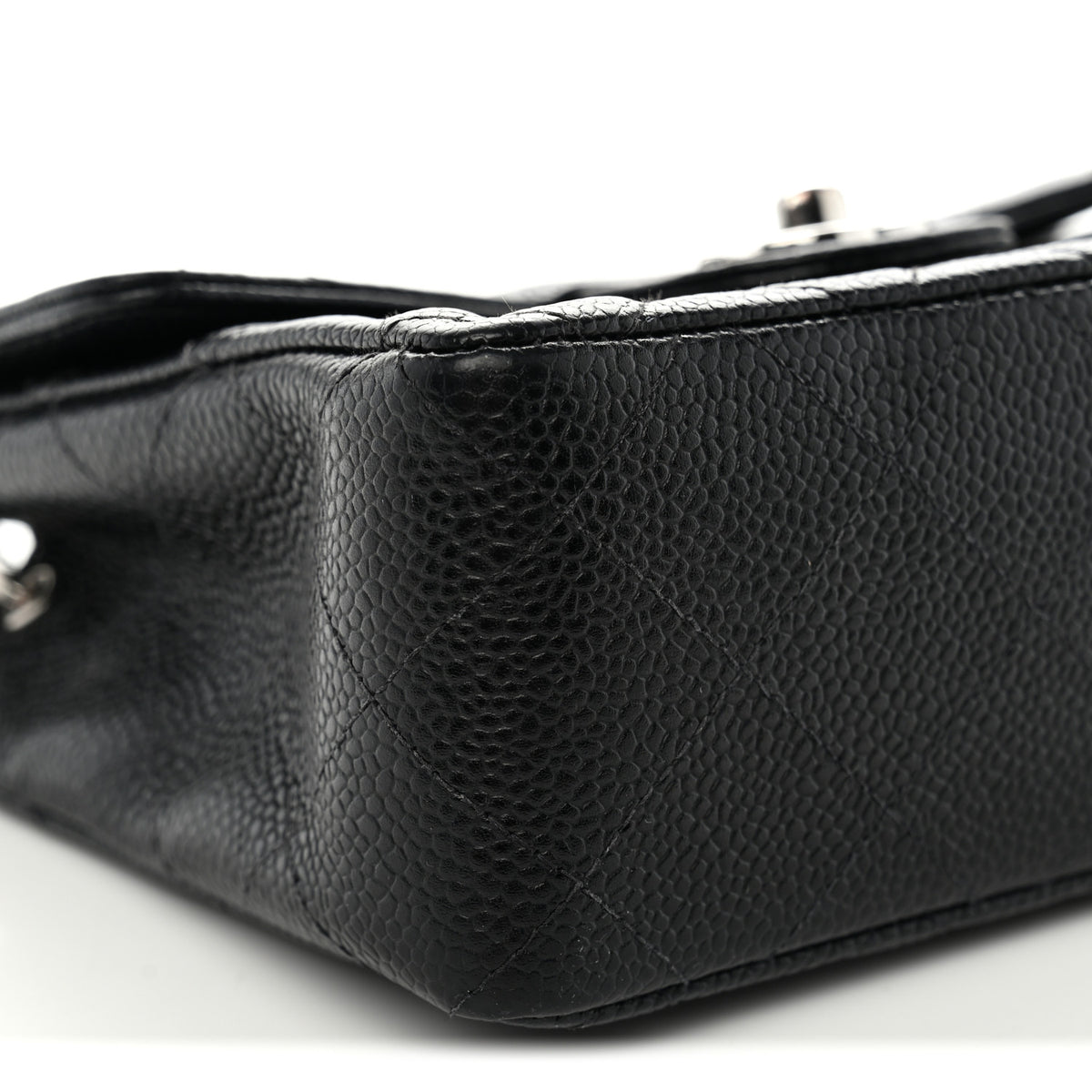 Caviar Quilted Mini Square Flap Black