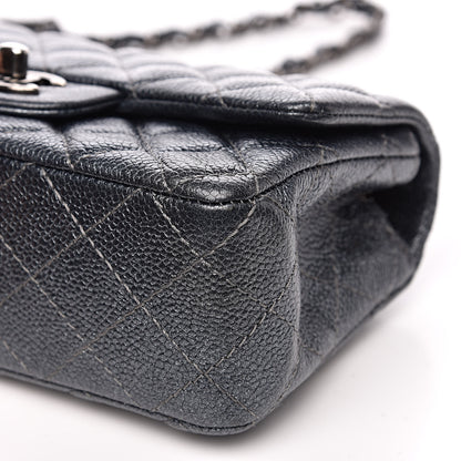 Chanel Pearly Caviar Quilted Mini Rectangular Flap Grey 9 of 13