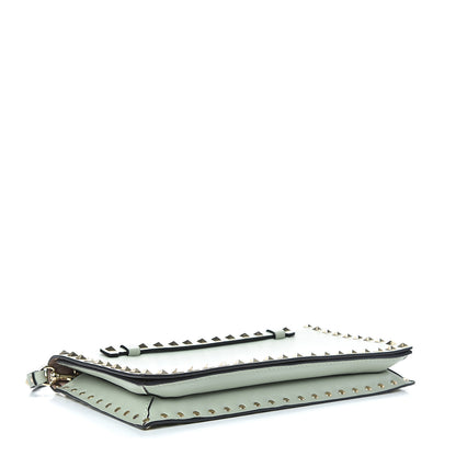 Valentino Garavani Nappa Rockstud Wristlet Clutch Water Green 3 of 6