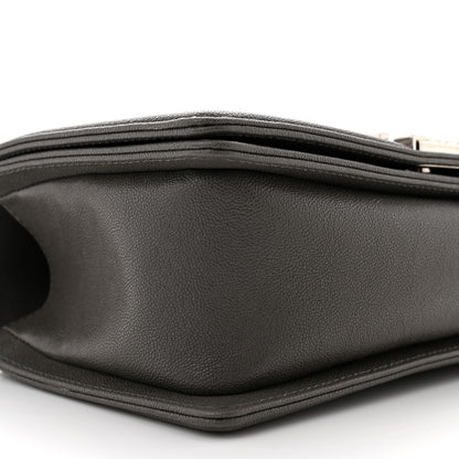 Chanel Caviar Quilted Medium Boy Flap Grey 9 of 11